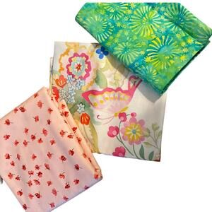 2 1-yard pieces and 3 yards of the pink with leaves